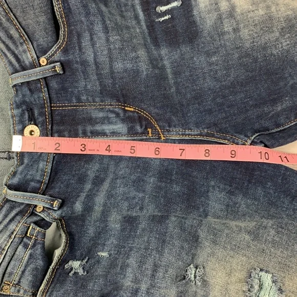 Levi Strauss Slim cuffed crop blue jeans Size 8 - Picture 14 of 16